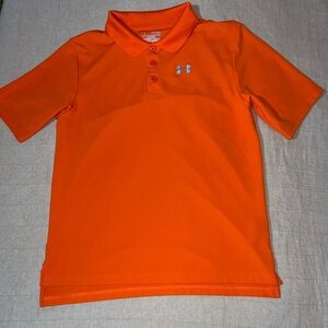 Under Armour Kids Bright Orange Golf Polo YXL